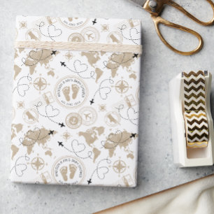 Papier Cadeau Papier d'emballage de la carte du Baby shower du v