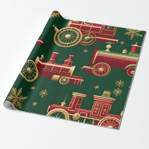 Papier Cadeau papier d'emballage de la locomotive steampunk de n