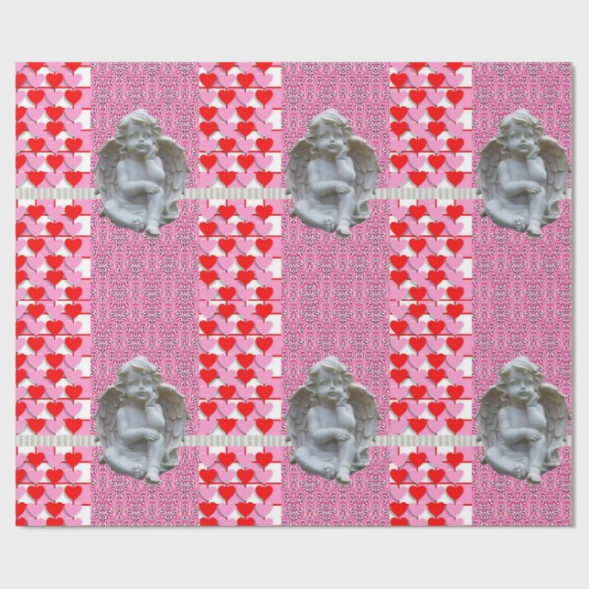 Papier Cadeau Papier d'emballage de la Saint-Valentin (Plat)