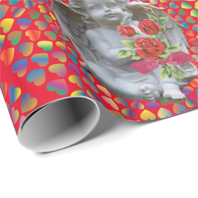 Papier Cadeau Papier d'emballage de la Saint-Valentin (Coin rond)