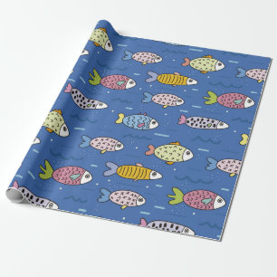 Papier Cadeau papier d'emballage de la vie marine