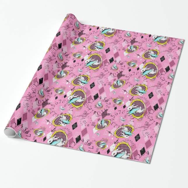 Papier Cadeau Papier d'emballage de lapin de cadeau du pays des (Déroulé)