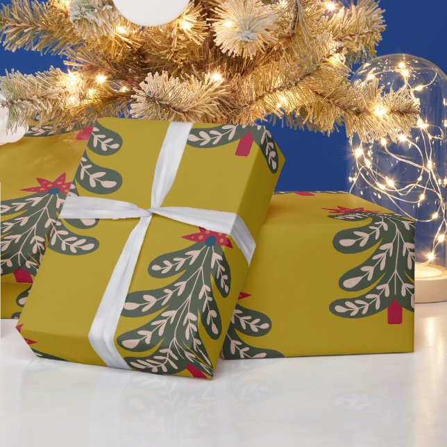 Papier Cadeau Papier d'emballage de l'arbre de Noël (Vacances)