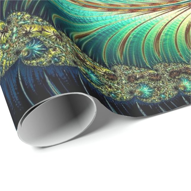 Papier Cadeau Papier d'emballage de l'art 42 de fractale (Coin rond)