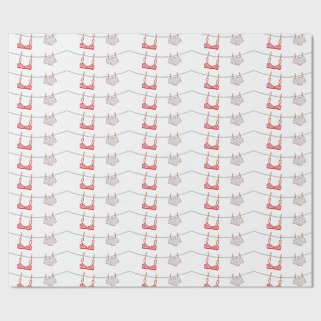 Papier Cadeau Papier d'emballage de lingerie de jour de (Plat)