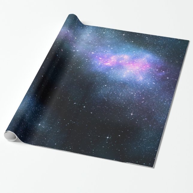 Papier Cadeau Papier d'emballage de manière laiteuse de galaxie (Déroulé)