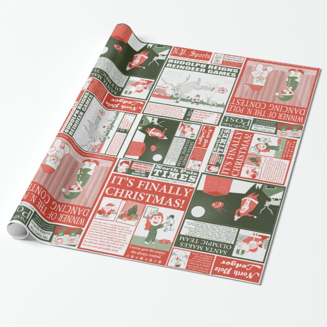 Papier Cadeau Papier d'emballage de MEILLEUR Noël JAMAIS ! ! ! (Déroulé)