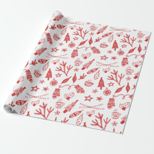 Papier Cadeau Papier d'emballage de motif de nouvelle année de