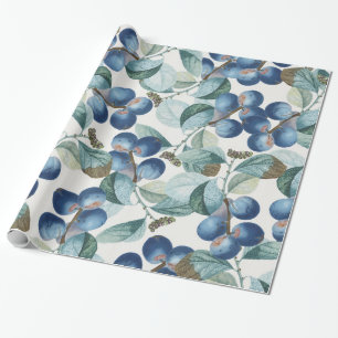 Papier Cadeau Papier d'emballage de motif de prune