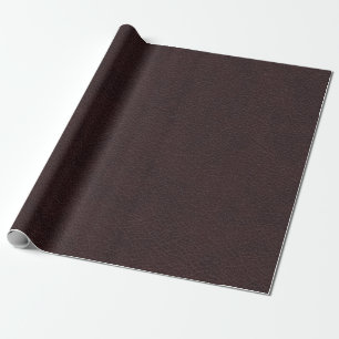 Papier Cadeau Papier d'emballage de motif en cuir foncé