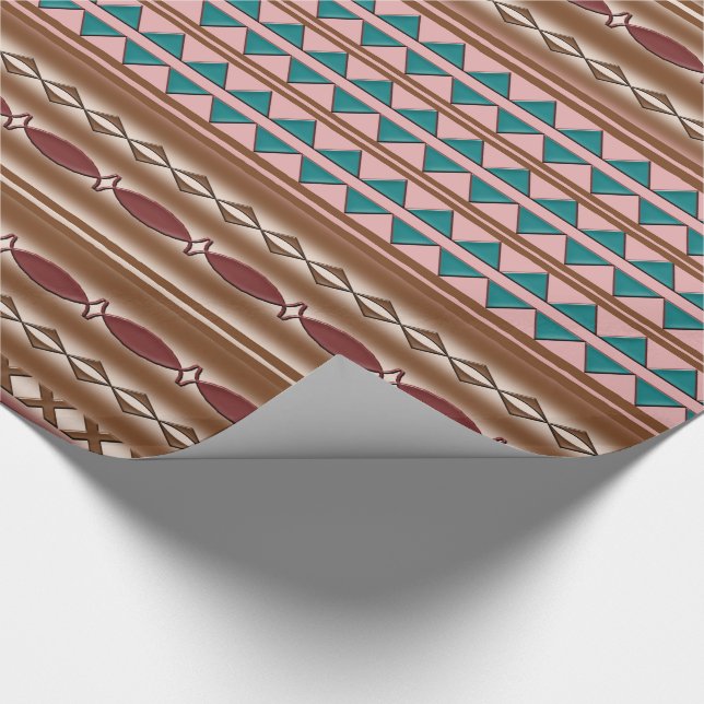 Papier Cadeau Papier d'emballage de motif occidental rustique (Coin)