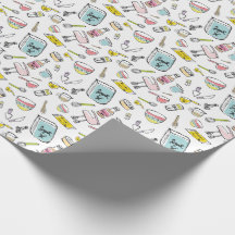 Papier d'emballage de motif tiré par la main de