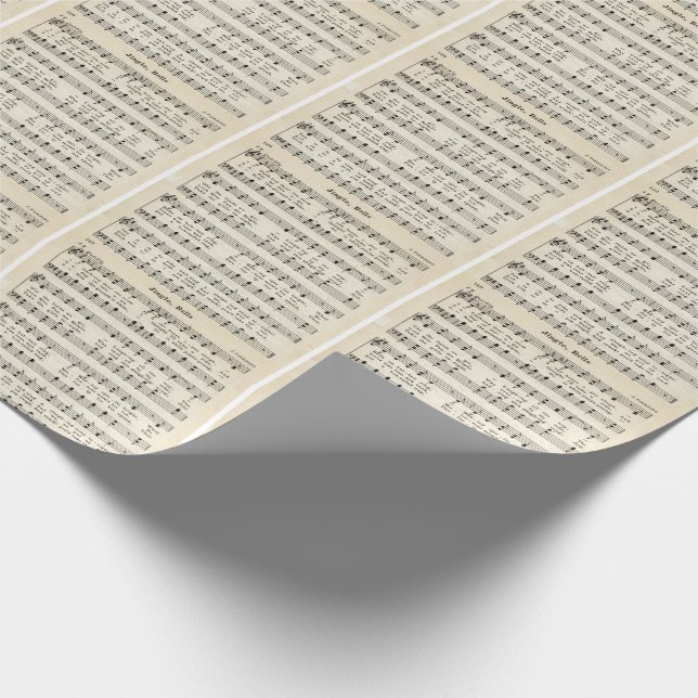 Papier Cadeau Papier d'emballage de musique de feuille de (Coin)