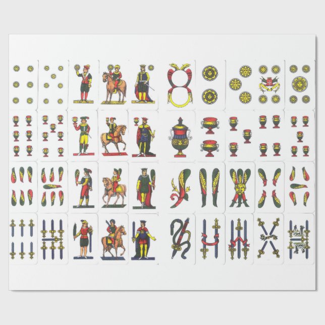 Papier Cadeau Papier d'emballage de Napoletane de carte (Couture)