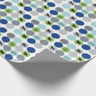 Papier Cadeau Papier d'emballage de nez court - bleu