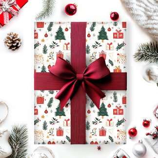 Papier Cadeau Papier d'emballage de Noël