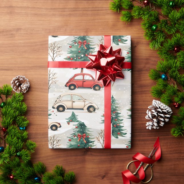 Papier Cadeau Papier d'emballage de Noël à l'arbre lunaire (Cadeau de vacances)