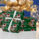 Papier Cadeau Papier d'emballage de Noël de chiot vert de boxeur (Holidays)
