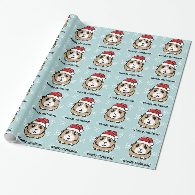 Papier Cadeau Papier d'emballage de Noël de cobaye de bande (Déroulé)