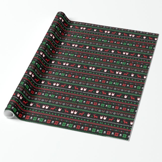 Papier Cadeau Papier d'emballage de Noël de métaux lourds (Déroulé)