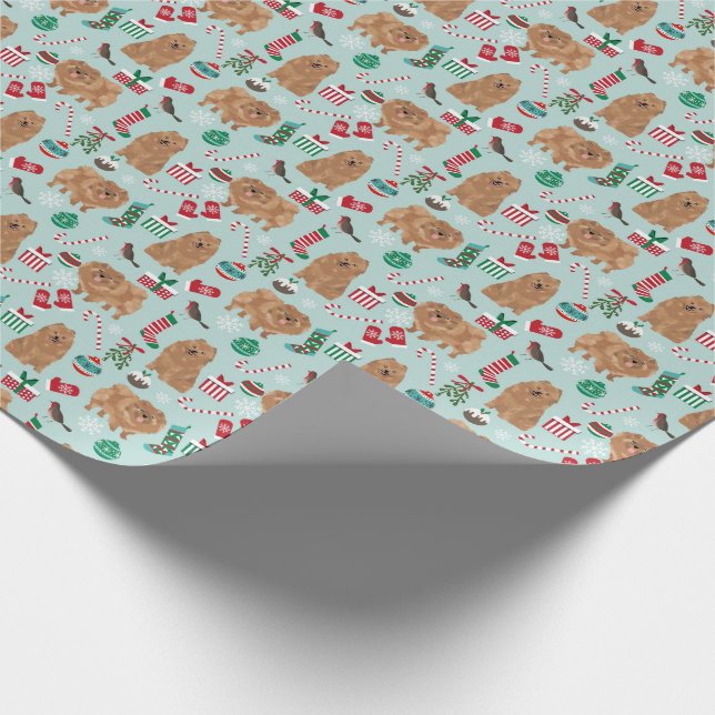 Papier Cadeau Papier d'emballage de Noël de Poméranie (Coin)