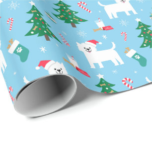 Papier Cadeau Papier d'emballage de Noël de Westie