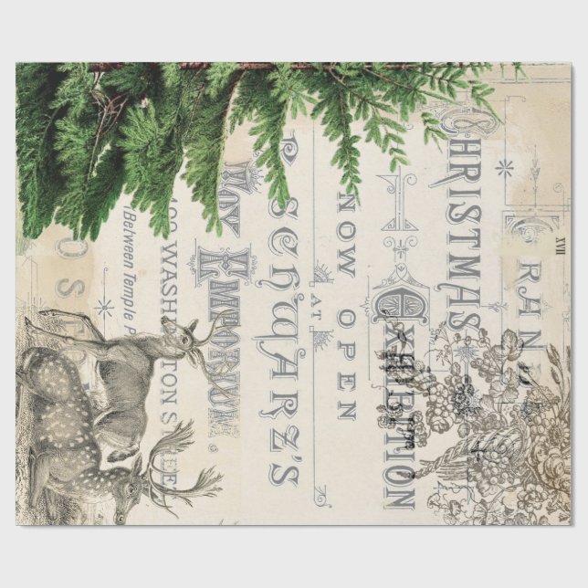 Papier Cadeau Papier d'emballage de Noël d'éphémères (Plat)
