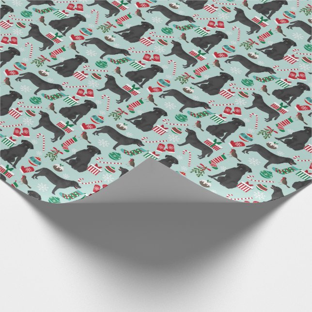 Papier Cadeau Papier d'emballage de Noël du Black Lab (Coin)