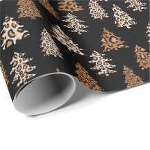 Papier d'emballage de Noël Empreinte de léopard