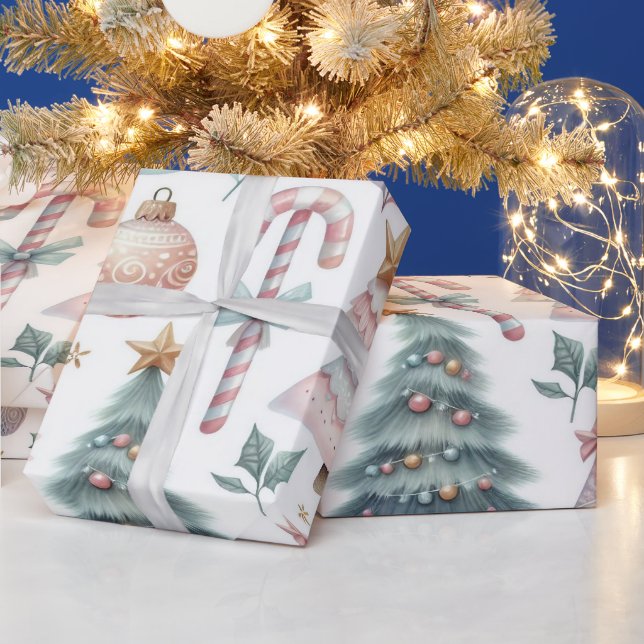 Papier Cadeau Papier d'emballage de Noël festif (Vacances)