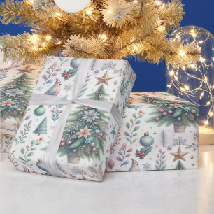 Papier Cadeau Papier d'emballage de Noël joyeux et coloré