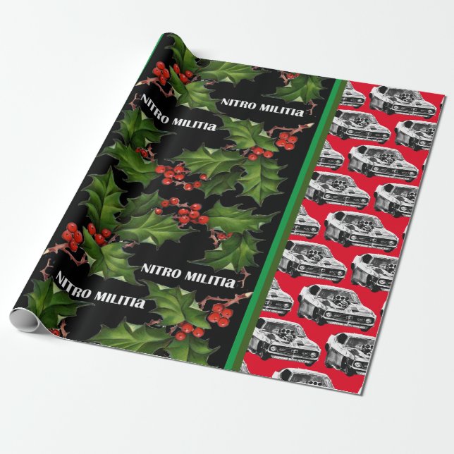 Papier Cadeau Papier d'emballage de Noël NITRO MILITIA #2 (Déroulé)