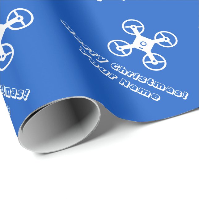 Papier Cadeau Papier d'emballage de Noël personnalisé avec pilot (Coin rond)