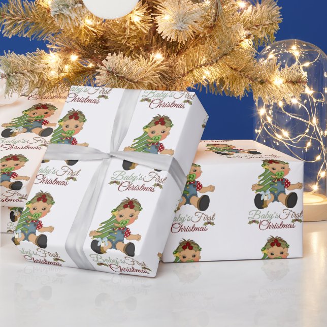 Papier Cadeau Papier d'emballage de Noël pour bébé garçon (Vacances)