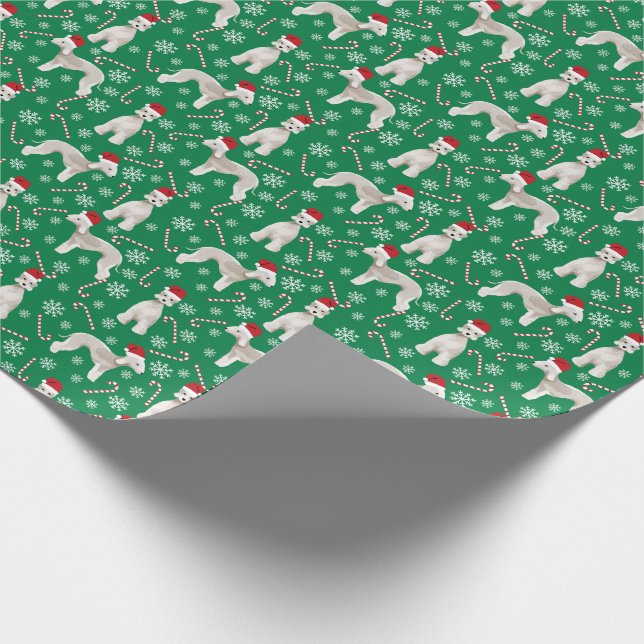 Papier Cadeau Papier d'emballage de Noël pour chien de Bedlingto (Coin)