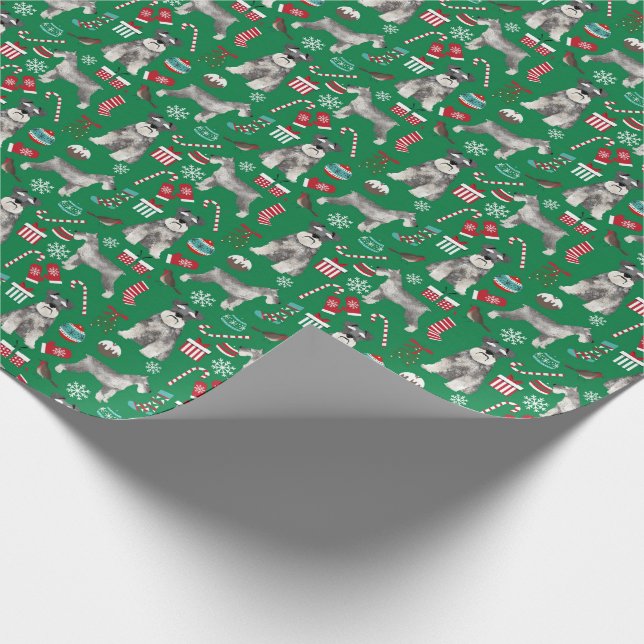 Papier Cadeau papier d'emballage de noël schnauzer (Coin)