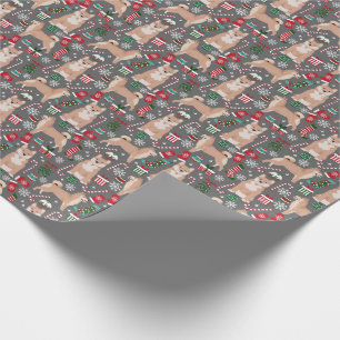 Papier Cadeau Papier d'emballage de Noël Shiba Inu