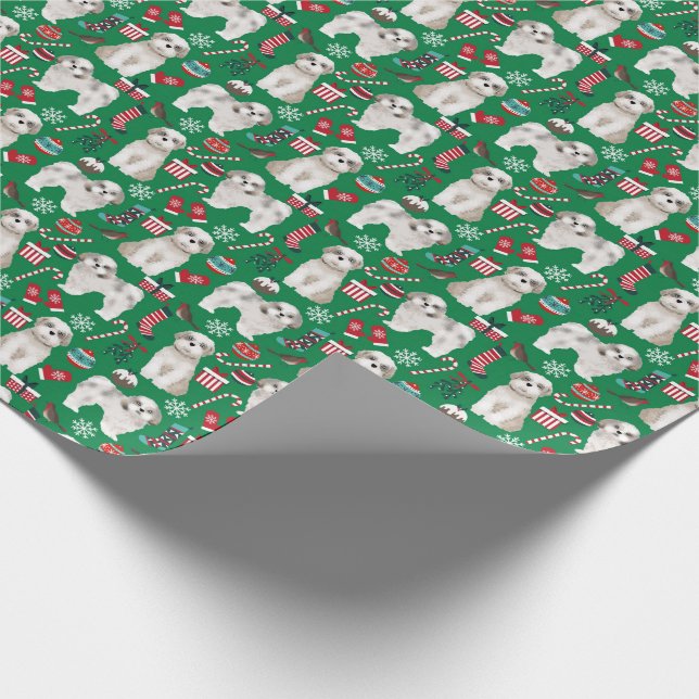 Papier Cadeau Papier d'emballage de Noël Shih Tzu (Coin)