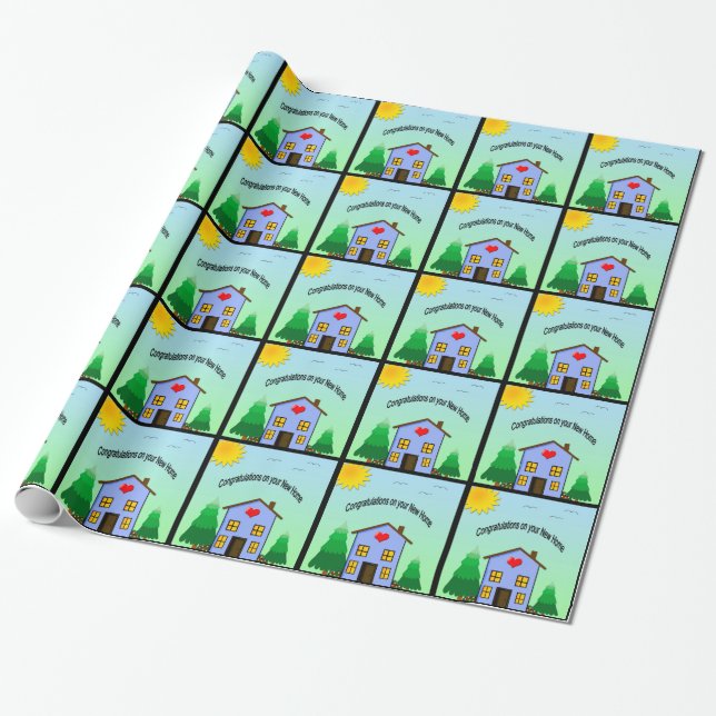 Papier Cadeau Papier d'emballage de nouvelles félicitations à la (Déroulé)