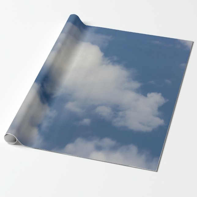 Papier Cadeau Papier d'emballage de nuages (Déroulé)