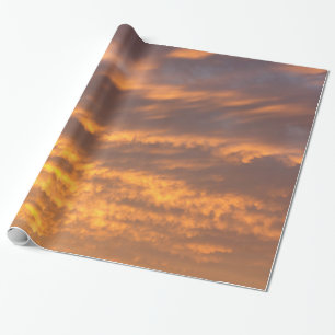 Papier Cadeau Papier d'emballage de nuages de coucher du soleil