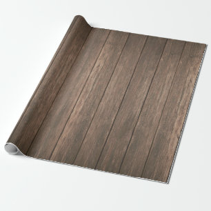 Papier Cadeau Papier d'emballage de panneaux patinés en bois