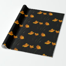 Papier d'emballage de pavots de Californie
