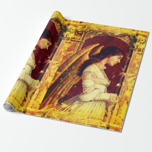 Papier Cadeau Papier d'emballage de peinture de fresque d'ange