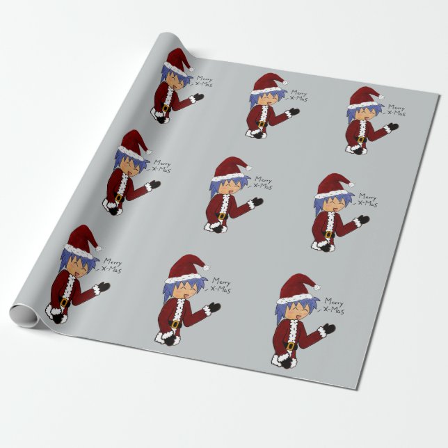 Papier Cadeau Papier d'emballage de Père Noël d'Anime (Déroulé)