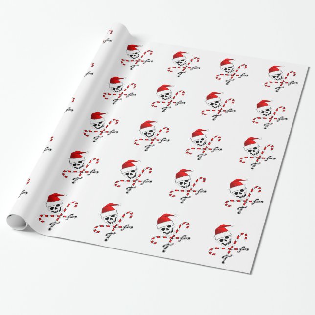 Papier Cadeau Papier d'emballage de Père Noël de jolly roger (Déroulé)