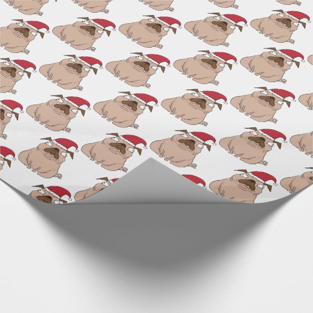 Papier Cadeau Papier d'emballage de Père Noël de Noël grincheux (Coin)