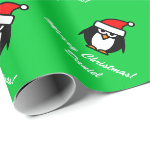 Papier Cadeau Papier d'emballage de pingouin de Noël Personnal