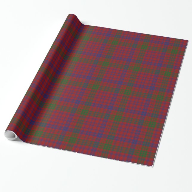 Papier Cadeau Papier d'emballage de plaid de tartan de Ross (Déroulé)