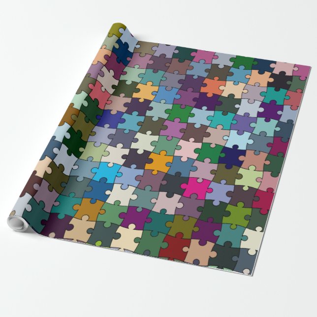 Papier Cadeau Papier d'emballage de puzzle (Déroulé)